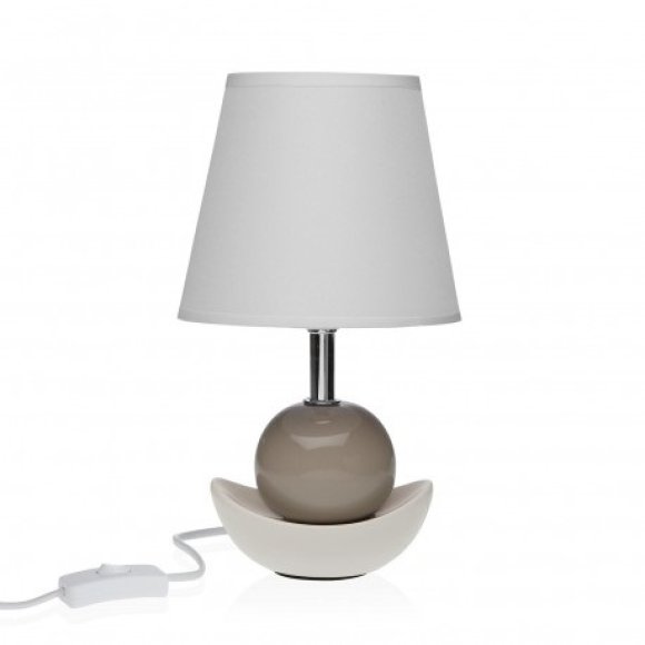 LAMPADA DA TAVOLO IN CERAMICA - BEIGE