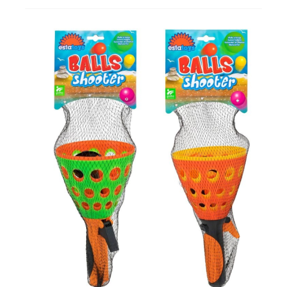 CESTO LANCIAPALLE 1 PEZZO CON PALLINA - COLORI ASSORTITI