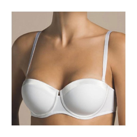LAURA BIAGIOTTI - REGGISENO BALCONCINO "MONICA" COPPA B - BIANCO 