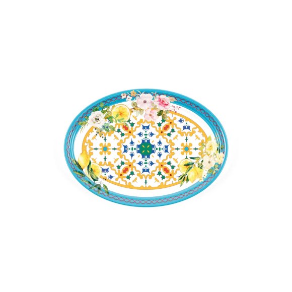 GUZZINI - VASSOIO OVALE "FLOWER&LEMON"