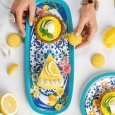 GUZZINI - VASSOIO RETTANGOLARE PICCOLO "FLOWER&LEMON"