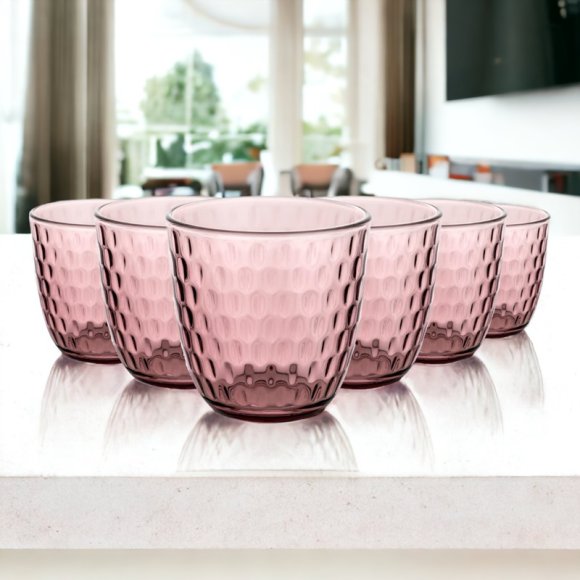 BORMIOLI - 6 PEZZI BICCHIERE SLOT ACQUA LILAC - ROSE