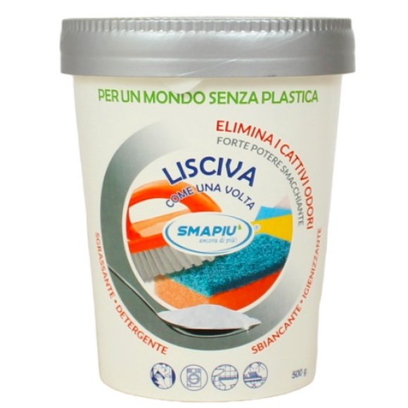 SMAPIU LISCIVA ELIMINA CATTIVI ODORI CON POTERE SMACCHIANTE IN POLVERE BARATTOLO CARTA - 500 GR SMAPIU LISCIVA ELIMINA CATTIVI ODORI CON POTERE SMACCHIANTE IN POLVERE BARATTOLO CARTA - 500 GR