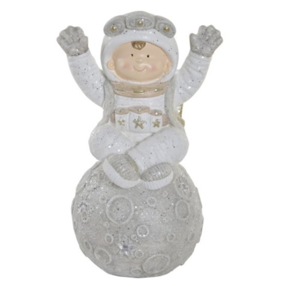 FIGURA LED FIBRA VETRO LUNA