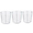 SET 3 BICCHIERI  VETRO LUX - 220 ML 