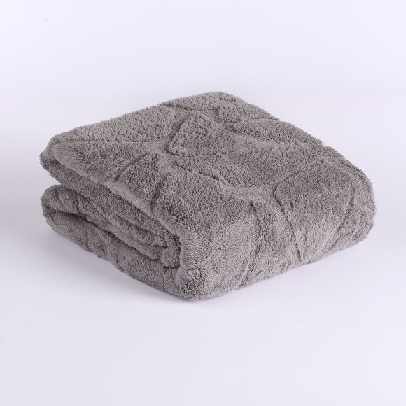 VIA ROMA 60 - PLAID "MACULA" - GRIGIO