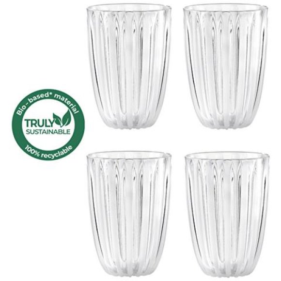 GUZZINI - SET 4 PEZZI BICCHIERI "DOLCEVITA" - MADREPERLA