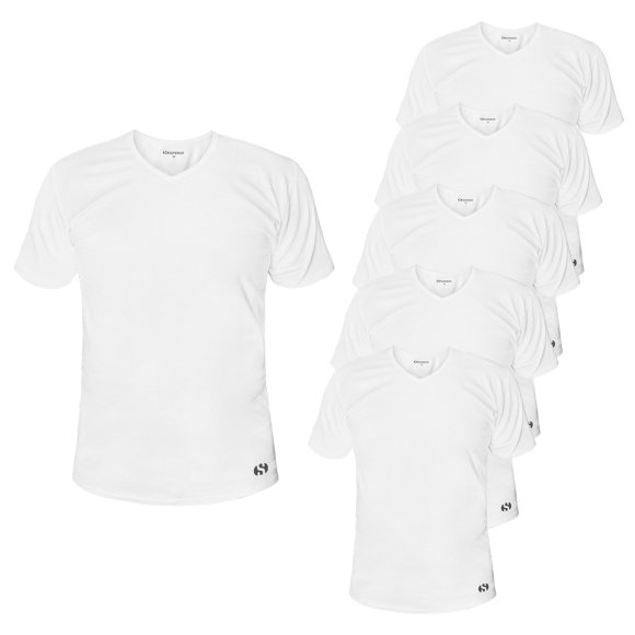 SUPERGA - T-SHIRT UOMO SCOLLO V COD.SU205 - BIANCO