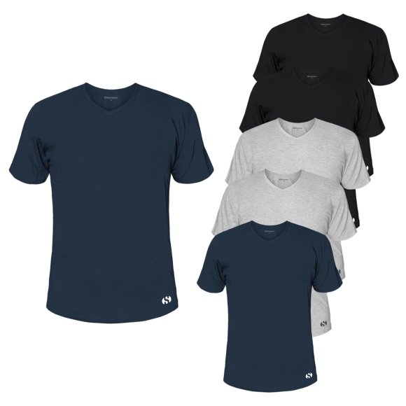 SUPERGA - T-SHIRT UOMO SCOLLO V COD.SU205 - COLORI ASSORTITI