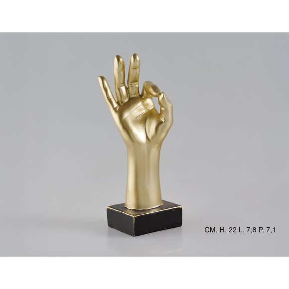MANO ORO "OK" - 22 CM