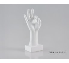 MANO PORTAFORTUNA BIANCA 25,5 CM