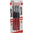 Marietti Coltello Da Tavola Dentato Rosso 11 cm - 6 Pezzi
