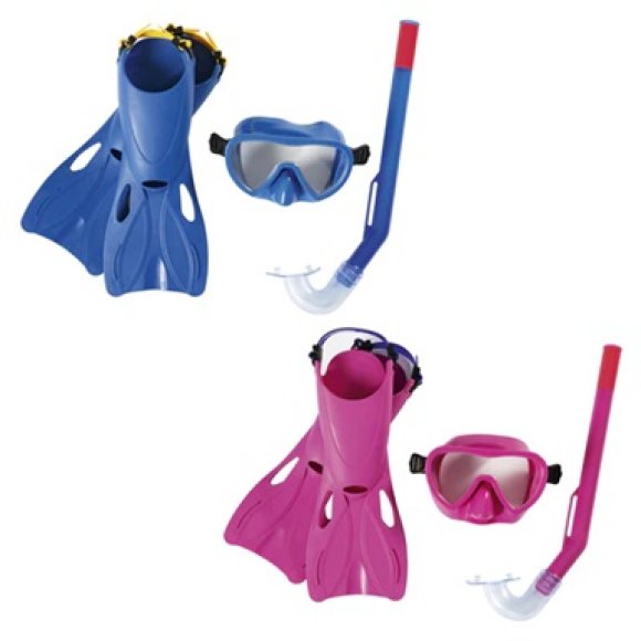SET MASCHERA+TUBO+PINNE - COLORI ASSORTITI