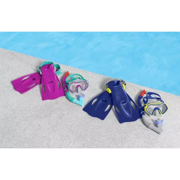 MASCHERA E PINNE JUNIOR 7-14 ANNI - COLORI ASSORTITI