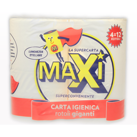 Carta igienica Maxi rotoli giganti - 4 pz