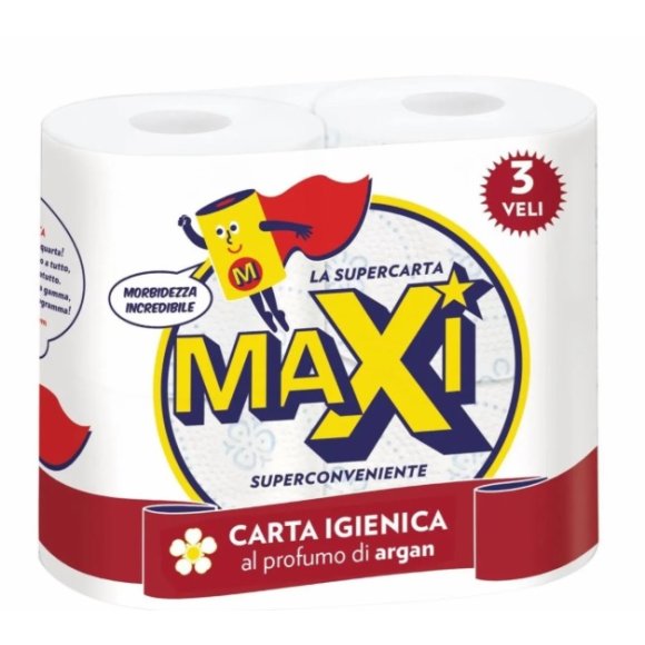 Carta Igienica Maxi 3 Veli al Profumo di Argan – Superconveniente e Morbida