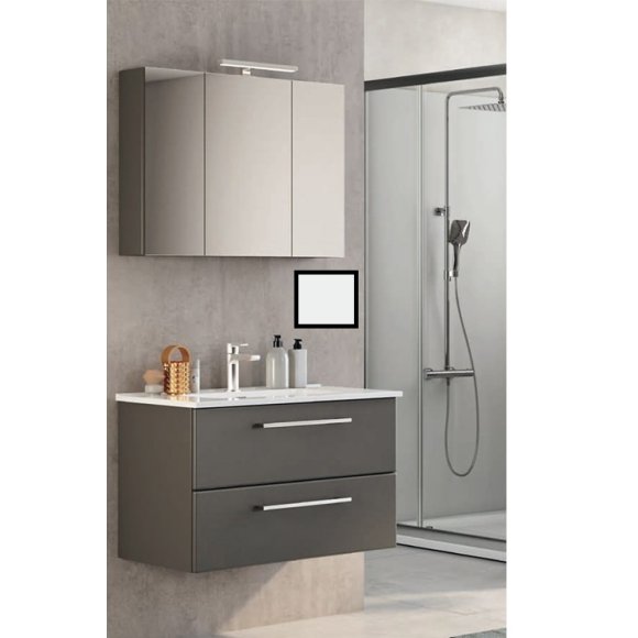 COMPOSIZIONE BAGNO MAYA COD.MAYA1100LAV03BILU - BIANCO LUCIDO