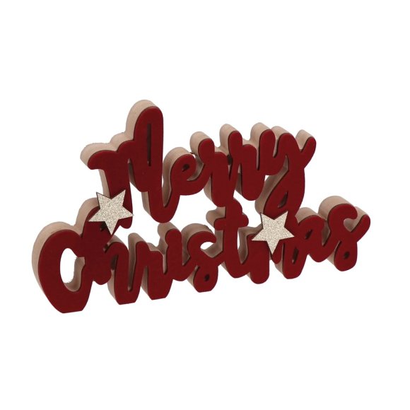 NATALE-DECORAZIONE IN LEGNO+VELLUTO-CM27X