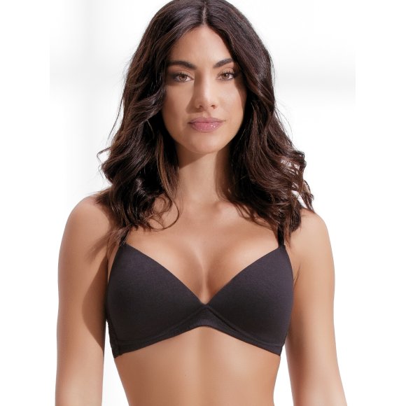 LOVE&BRA - REGGISENO DONNA "MIA" SENZA FERRETTO - NERO