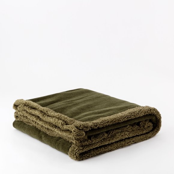 RIVIERA - PLAID "MILBA" 160X210 - VERDE BOSCO