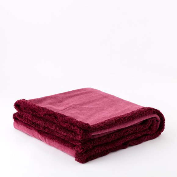 RIVIERA - PLAID "MILBA" 160X210 - VIOLA PRUGNA