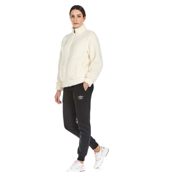 UMBRO - COMPLETO DONNA FULL ZIP COD.UOS32171S - MILK/BLACK