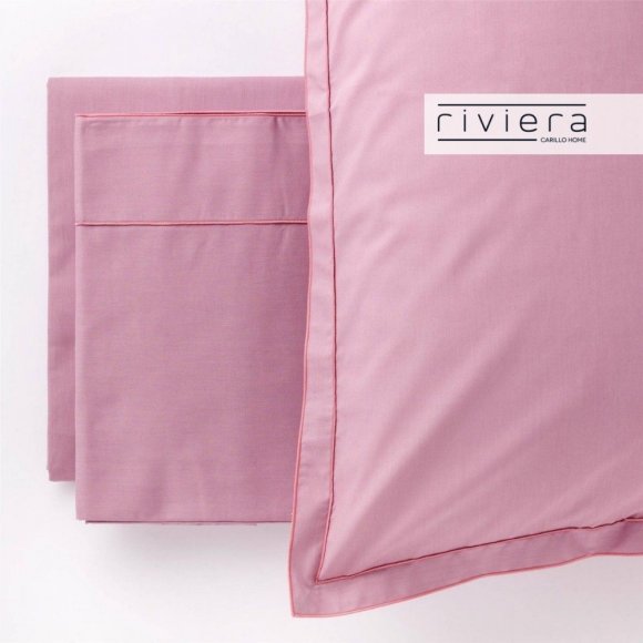 RIVIERA - COMPLETO LETTO 2 PIAZZE "MILO" - ROSA ANTICO