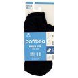 POMPEA - 3 PEZZI MINICALZA UOMO IN COTONE - NERO