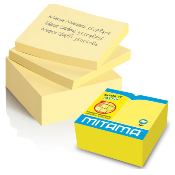MITAMA CUBO FOGLI ADESIVI GIALLO