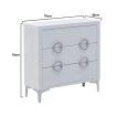 MOBILETTO IN LEGNO BIANCO E ARGENTO