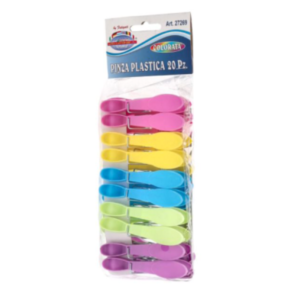 BUCATO MOLLETTE IN PLASTICA RAGGIO DI SOLE JUMBO CONF.20PZ. FATIGATI