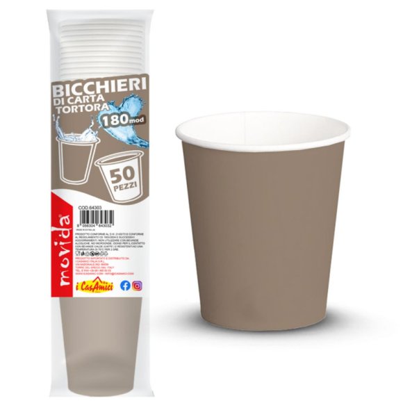 BICCHIERI BIO PER ACQUA MOVIDA - 50 PEZZI