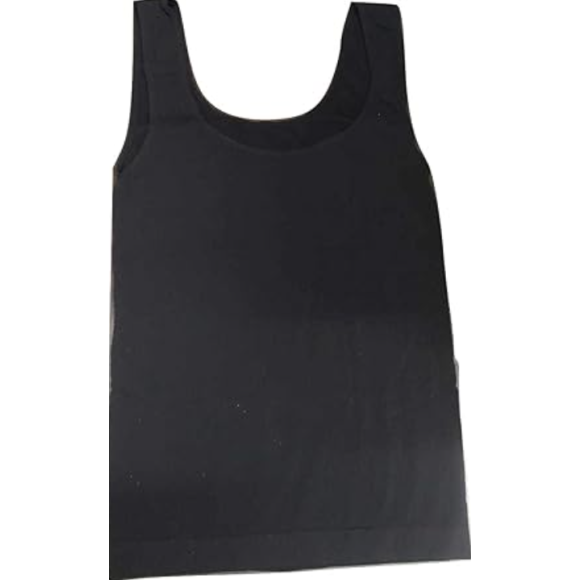 ILARY - CANOTTA MICROFIBRA DONNA- SPALLA LARGA CALIBRATA - NERO-COD.019