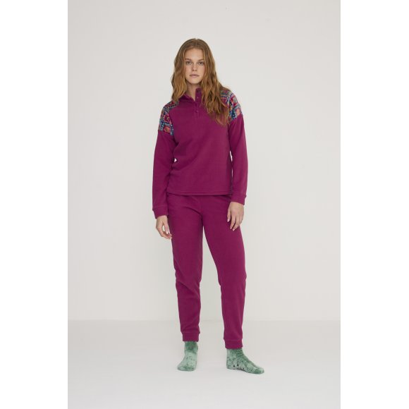 NOIDINOTTE - PIGIAMA DONNA MICROPILE COD.FA8774PB402 - FUCSIA