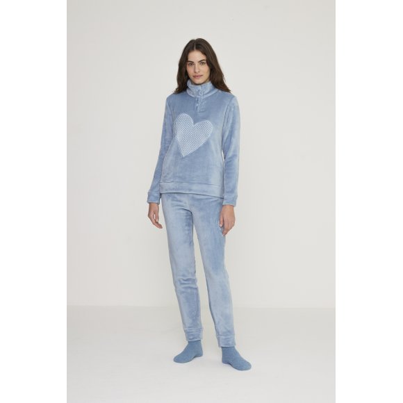 NOIDINOTTE - PIGIAMA DONNA COD.FA8909PB402 - AZZURRO