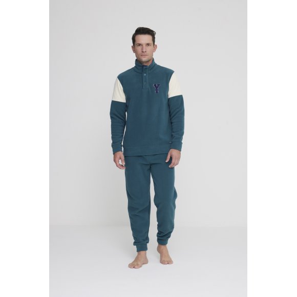 NOIDINOTTE - PIGIAMA UOMO MICROPILE COD.FC2954PB401 - VERDE