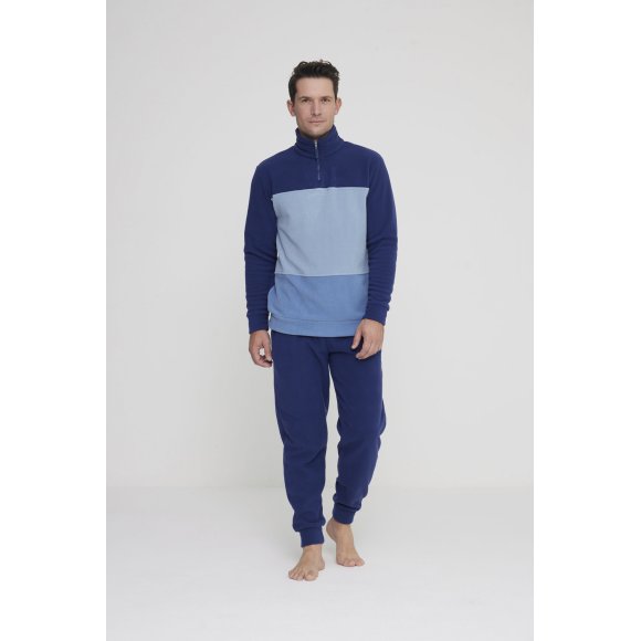 NOIDINOTTE - PIGIAMA UOMO MICROPILE COD.FC2960PB401 - BLU