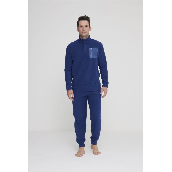 NOIDINOTTE - PIGIAMA UOMO MICROPILE COD.FC2981PB402 - BLU