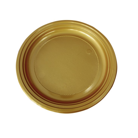 Piattino Dessert Oro Plastica Pz 25