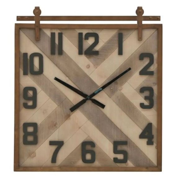 OROLOGIO DA PARETE METALLO E LEGNO