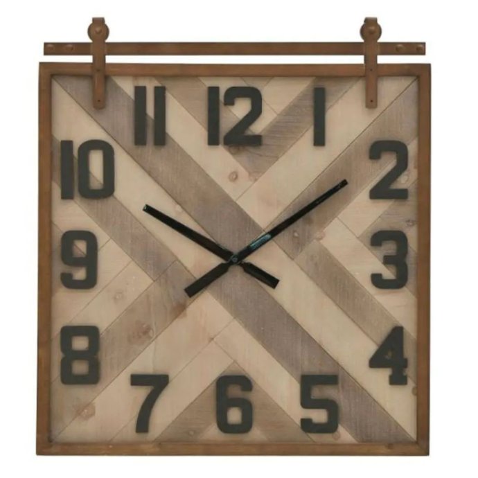 OROLOGIO DA PARETE METALLO E LEGNO