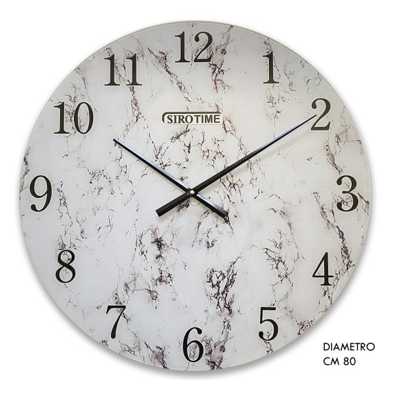 OROLOGIO DA PARETE IN VETRO - 80x80 CM