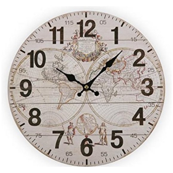 OROLOGIO IN LEGNO "WORLD" 