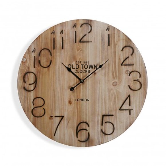 OROLOGIO DA PARETE IN LEGNO - 58CM
