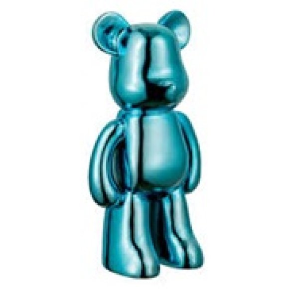 STATUETTA "ORSO" DECORAZIONE IN RESINA - CELESTE