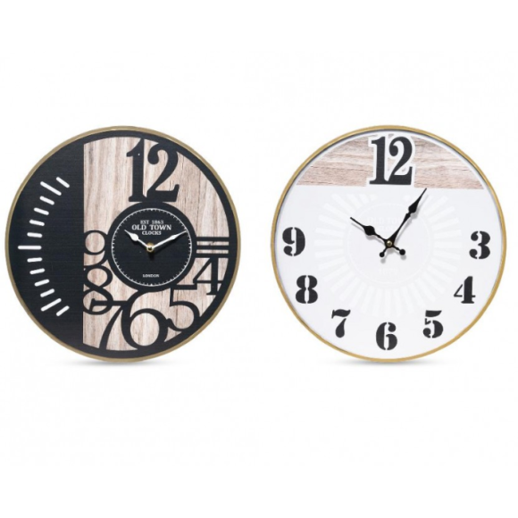 OROLOGIO DA PARETE IN MDF 49014 parete 33 cm 