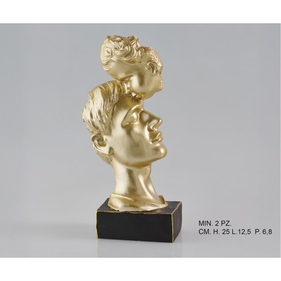 PADRE E FIGLIO 25x12,5x6,8 CM - ORO