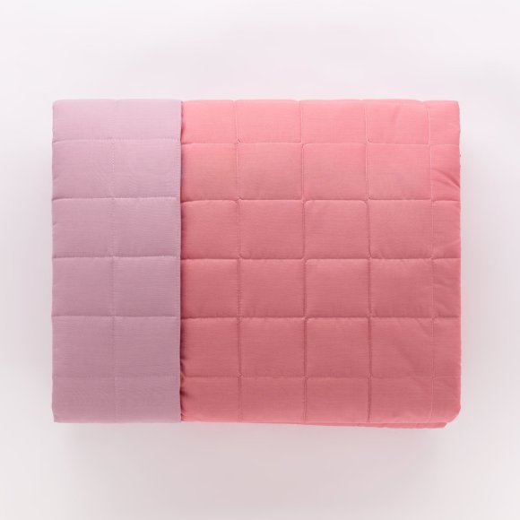 RIVIERA TRAPUNTINO MATRIMONIALE "PAINT" DOUBLE FACE - ROSA/MALVA