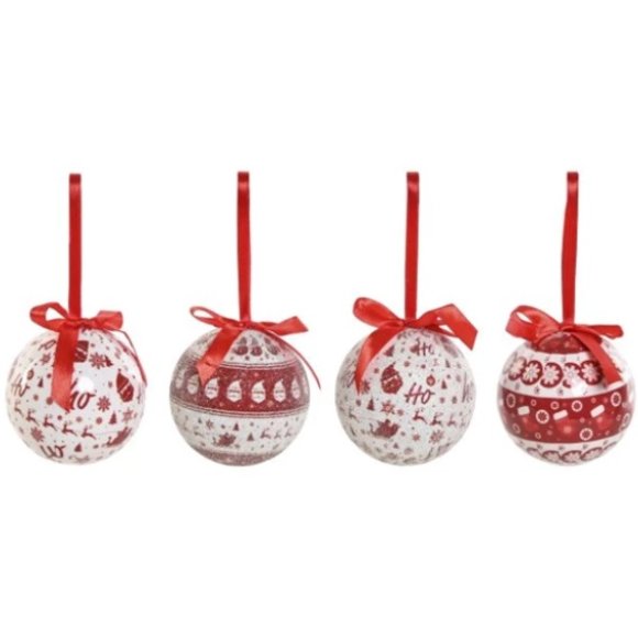 PALLA DECORAZIONE SET 14PZ ROSSO