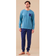 NOI DI NOTTE-Pigiama Uomo Caldo Cotone Articolo T-Rex FC3147